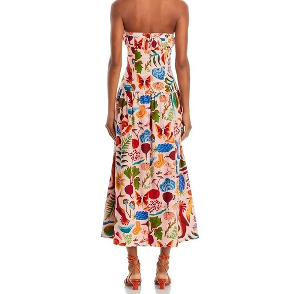 FARM Rio Bright Farm Beige Strapless Dress - Picture 4 of 8